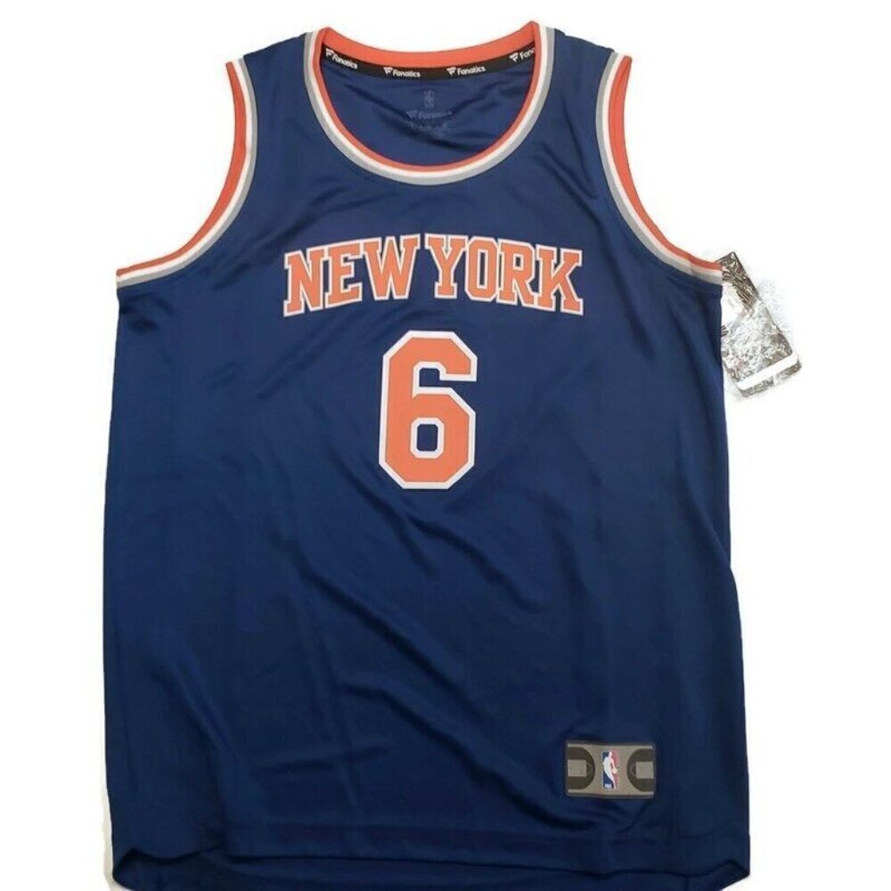 Fanatics Kristaps Porzingis New York Knicks Boys Jersey Youth Size Large Blue